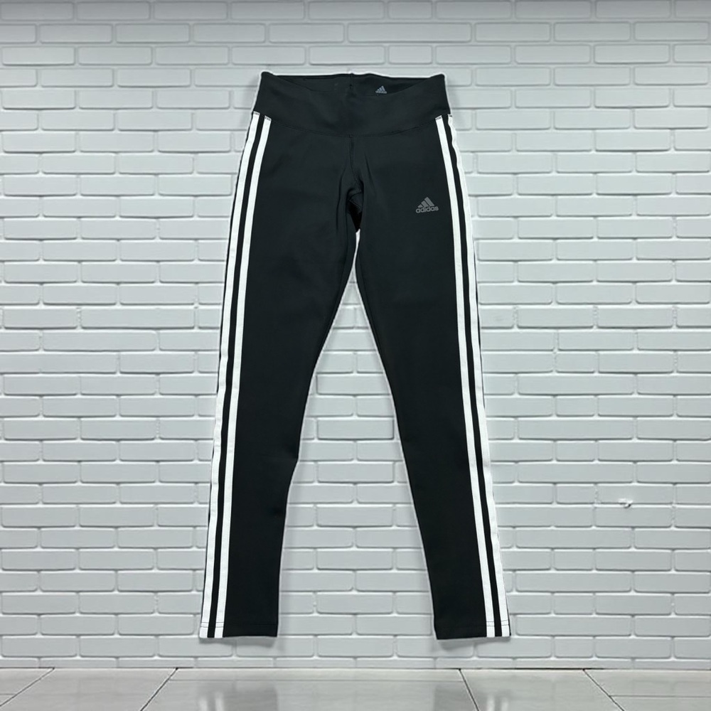 Adidas, Black Climalite 3-Stripes Leggings, Size XS🏃♀️➡️